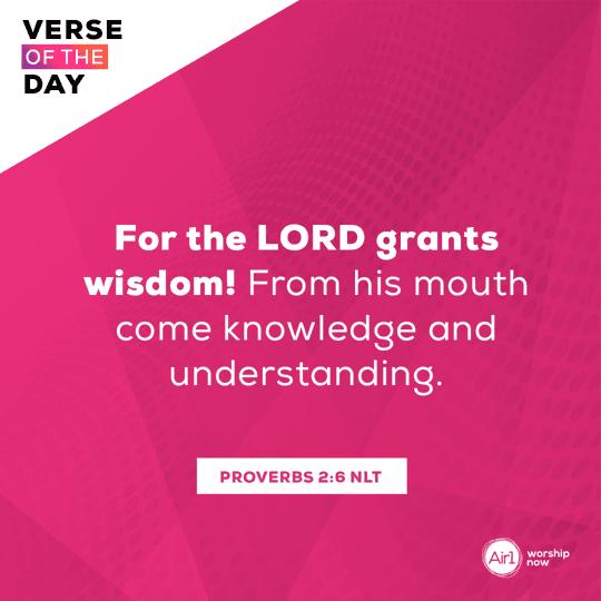 For the LORD grants wisdom! From his mouth come knowledge and understanding.